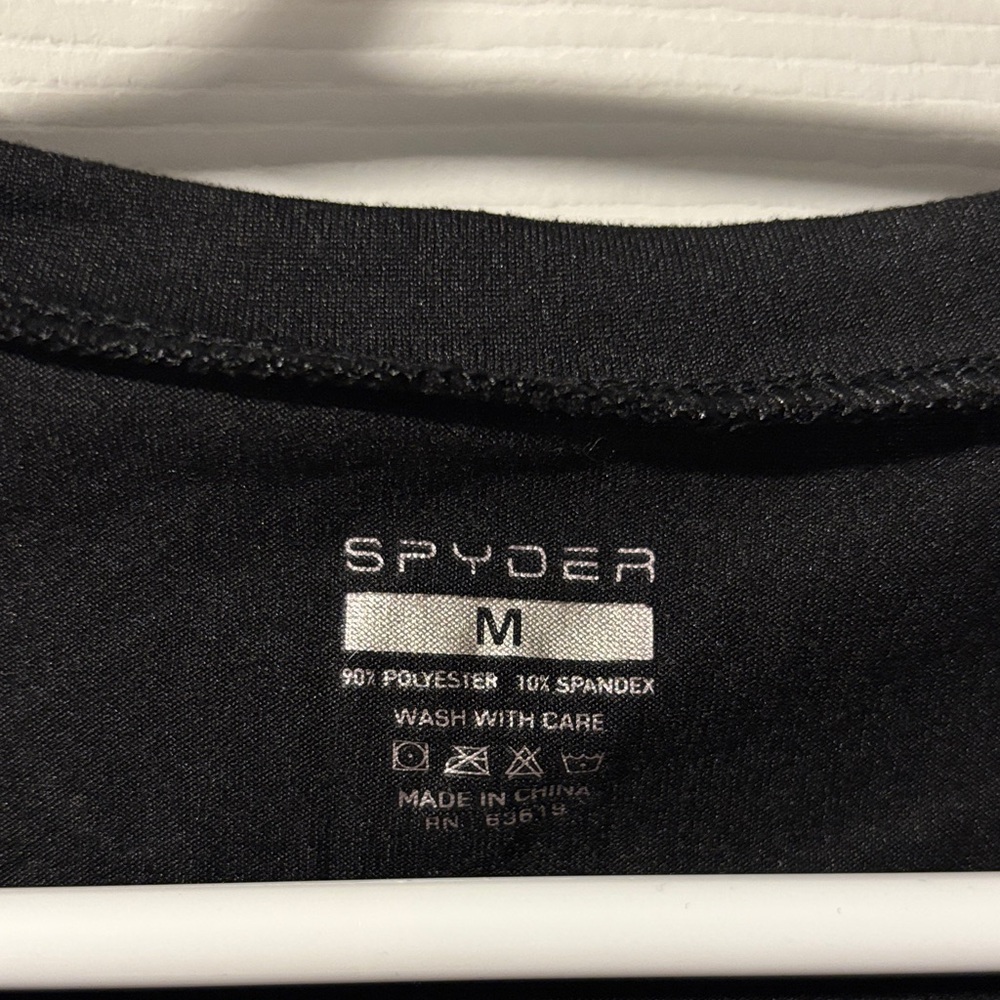 Spyder Men's Black Short Sleeve V-Neck Tee - Picture 2 of 5